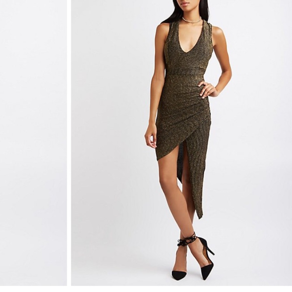 COPY - Gold and black asymmetrical dress NYE